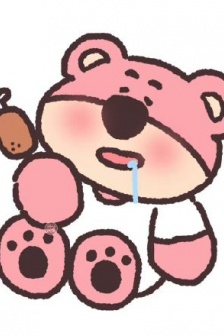Strawberry bear cartoon style avatar
