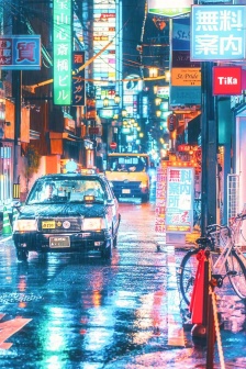 Beautiful city buildings scenery mobile wallpaper