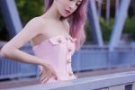 Victoria Victoria's charming and sexy photo in cherry blossom pearl mermaid skirt