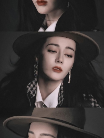 Dilireba three-frame mosaic mobile wallpaper