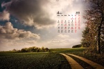 April 2022 natural scenery HD calendar wallpaper