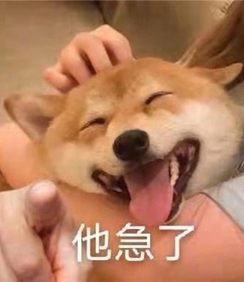 Dog pointing at people emoticon picture