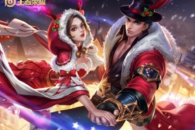 King of Glory Lu Bu Christmas Carnival HD desktop wallpaper