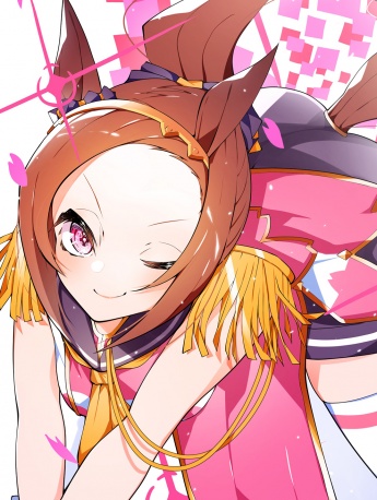 Two-dimensional big-eyed beauty mobile wallpaper