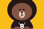 Brown bear cartoon mobile wallpaper