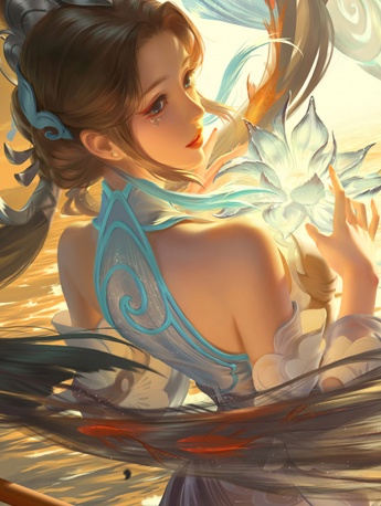 Glory of the King Da Qiao Bai Heliang Goddess mobile wallpaper