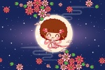 Mousse Mousse Akita Jun Oil Exploded Jiding Mid-Autumn Festival Wallpaper