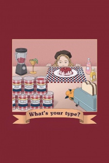 Retro literary style hand-painted illustration mobile wallpaper