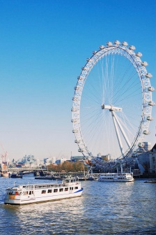 Foreign ferris wheel blue sky scenery beautiful mobile wallpaper