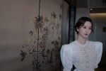 Liu Shishi elegant and sexy photo in white hollow dress