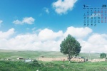 March 2022 endless grassland scenery calendar wallpaper