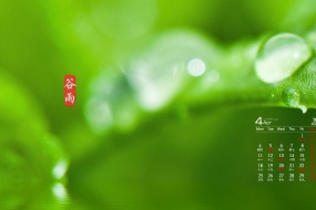 2022年4月节气谷雨日历壁纸