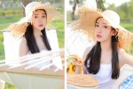 Fresh summer straw hat beauty wallpaper picture