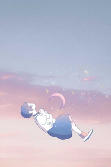 Girly healing full screen mobile wallpaper