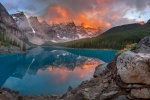 Mountains and lakes nature scenery wallpaper