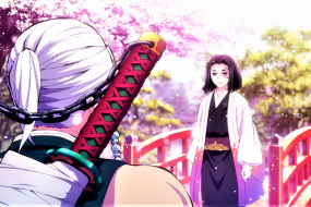 Demon Slayer: Yaiba Uyashiki Yoshiya character computer wallpaper