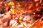 Demon Slayer: Flame Pillar cool computer wallpaper