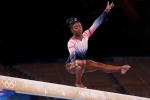 Biles women's balance beam final live high-definition photos
