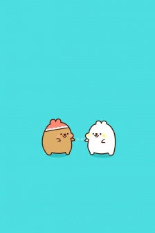 炫彩可愛卡通手機壁紙圖片