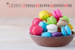 August 2021 delicious macarons desktop calendar wallpaper