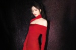 Angela Zhang sexy photo desktop wallpaper in red dress