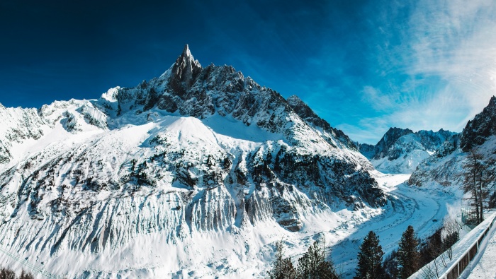 Beautiful artistic conception of snow mountains