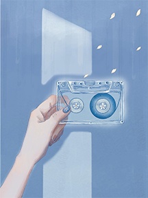 蓝色唯美小清新手绘风壁纸