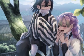 Demon Slayer: Kimetsu no Yaiba Iguro Kanroji computer wallpaper