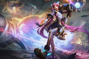 英雄聯盟幻靈戰隊金克絲至臻電腦壁紙