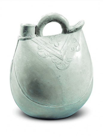 白瓷皮囊壺文物圖片