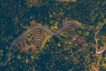 Winding road aerial photography picture material wallpaper