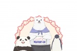White Bear Cafe cute mobile wallpaper