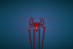 Spiderman blue simple style logo wallpaper