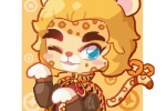 Leopard wink version cartoon avatar