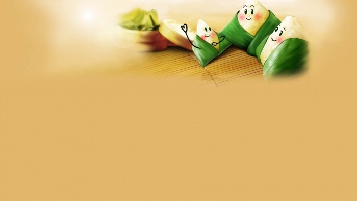 Dragon Boat Festival Zongzi Cartoon Picture Desktop Wallpaper