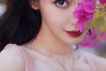Angelababy sexy sexy photo in pink dress