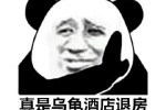 熊猫头真是乌龟酒店退房憋不住了表情包