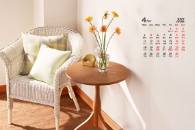 April 2022 simple ins style calendar wallpaper