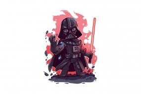 星球大战黑武士卡通风电脑壁纸