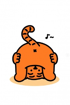 Cute hand-painted tiger mobile wallpaper