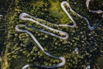 Winding road aerial photography picture material wallpaper
