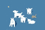 Simple and cute hand-painted small animal mobile wallpaper