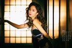 March 2022 Yang Mi desktop calendar wallpaper