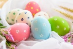 Easter eggs material HD desktop wallpaper