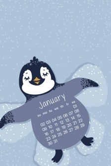 2022年1月日历高清手机壁纸