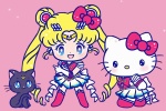 Sailor Moon Sanrio collaboration mobile wallpaper
