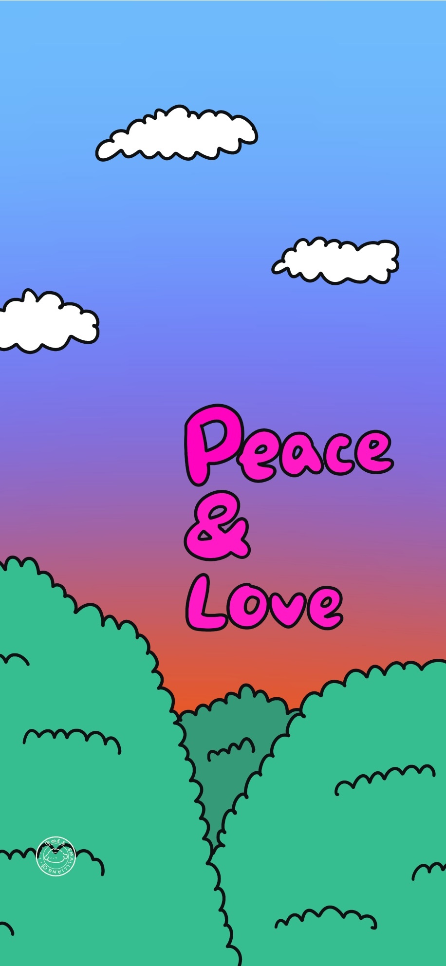 爱与和平创意手机壁纸