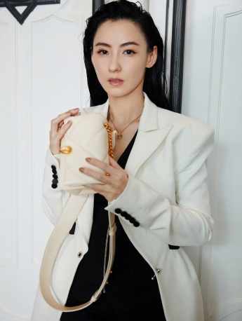 Cecilia Cheung pure white silhouette suit super A photo pictures