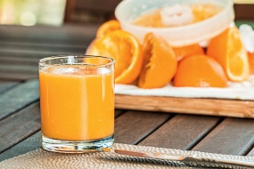 Freshly squeezed orange juice poster picture material wallpaper