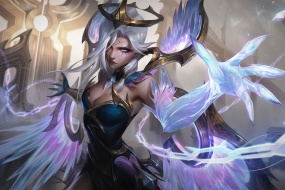 lol League of Legends Dawnbringer Morgana 4k ultra clear wallpaper